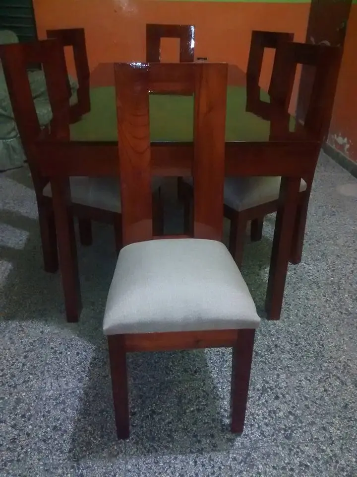 Juego de comedor moderno de madera cedro diseño único