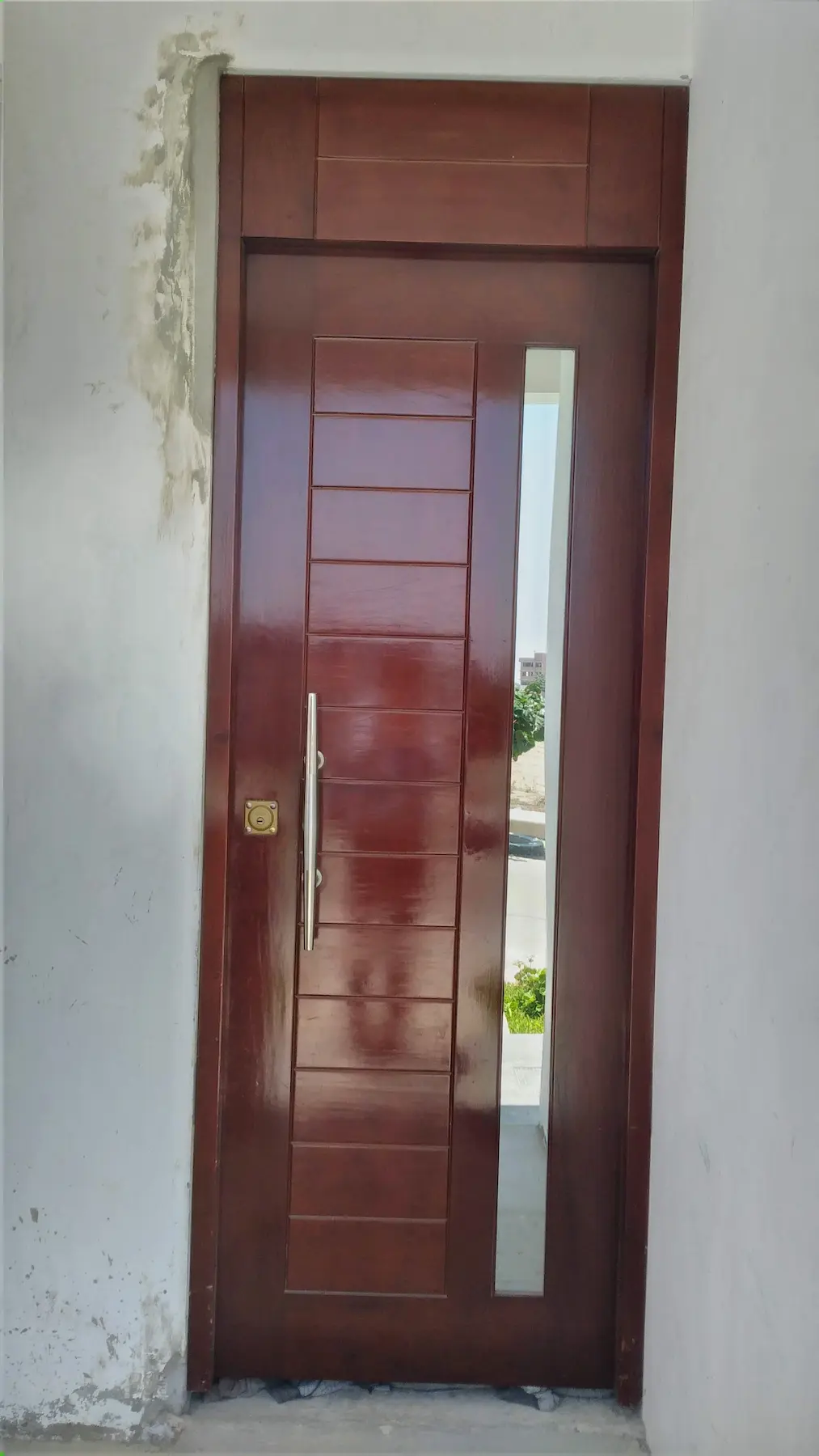 Puerta principal de madera cedro diseño clásico elegante